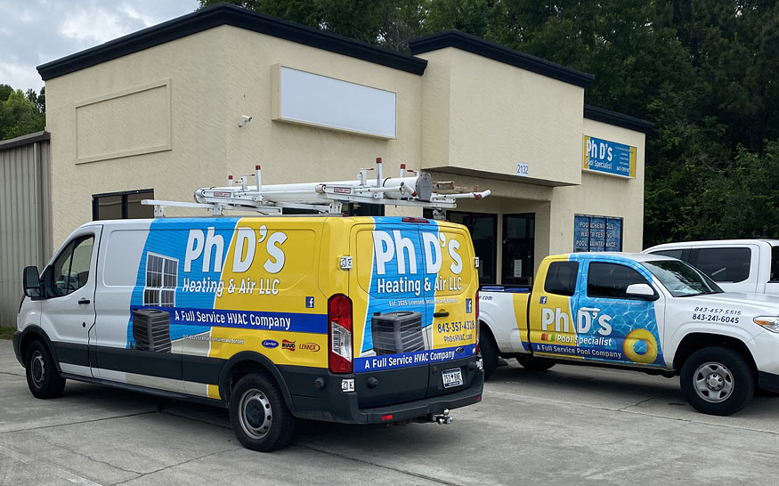 About PhD’s Heating and Air, LLC - photo of trucks